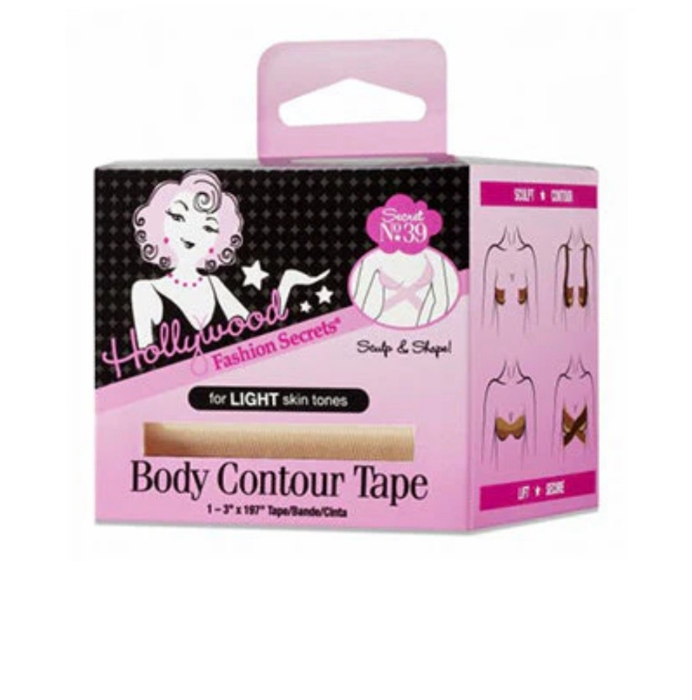 NWT Hollywood Fashion Secrets Body Contour Tape, Light